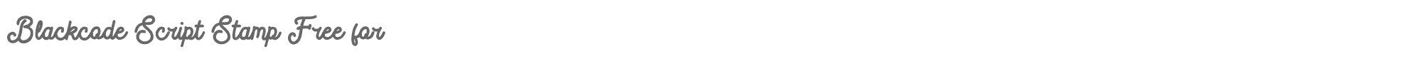 Sample characters Blackcode Script Font
